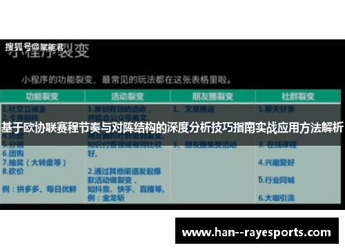 基于欧协联赛程节奏与对阵结构的深度分析技巧指南实战应用方法解析